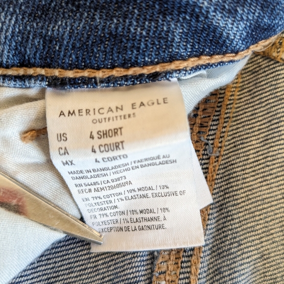 American Eagle Jeggings Women's Denim Jeans size 4 Distressed High Rise M-1 - Picture 4 of 11